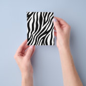 Zebra Print Black en White Stripes Pattern Flyer (Hand)