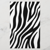 Zebra Print Black en White Stripes Pattern Flyer (Achterkant)