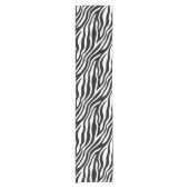 Zebra Print Black en White Stripes Pattern Korte Tafelloper (Voorkant)