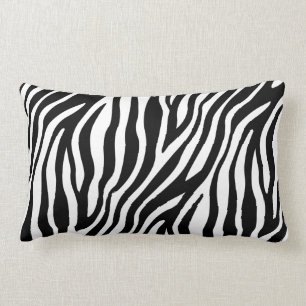 Zebra Print Black en White Stripes Pattern Kussen