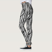 Zebra Print Black en White Stripes Pattern Leggings (Links)