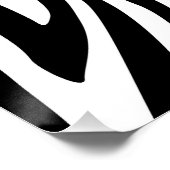 Zebra Print Black en White Stripes Pattern Perfect Poster (Hoek)