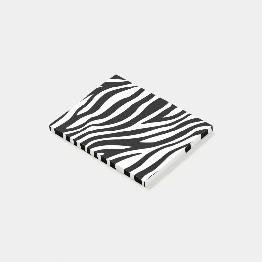 Zebra Print Black en White Stripes Pattern Post-it® Notes (Schuin)