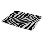 Zebra Print Black en White Stripes Pattern Snijplank (Hoek)