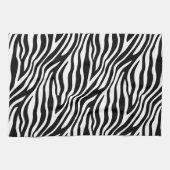 Zebra Print Black en White Stripes Pattern Theedoek (Horizontaal)
