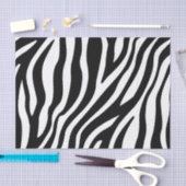 Zebra Print Black en White Stripes Pattern Tissuepapier (Craft)