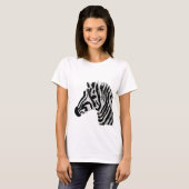 Zebra Print Black en White Stripes T-shirt (Voorkant volledig)