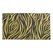 Zebra Print Black Gold Kussensloop (Achterkant)