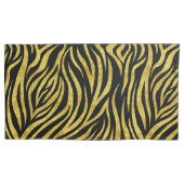 Zebra Print Black Gold Kussensloop (Voorkant)