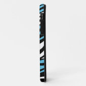 Zebra Print Blue Mix iPhone 5 Coque (Dos/Gauche)