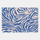 Zebra Print Blue Zebra Stripes Animal Print Inpakpapier Vel (Voorkant 2)