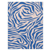 Zebra Print Blue Zebra Stripes Animal Print Tafelkleed (Voorkant)