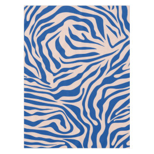 Zebra Print Blue Zebra Stripes Animal Print Tafelkleed