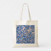 Zebra Print Blue Zebra Stripes Animal Print Tote Bag (Achterkant)