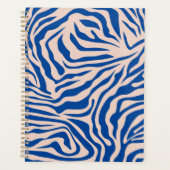 Zebra Print Blue Zebra Stripes Poster de animal (Devant)