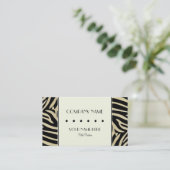 Zebra Print Border Visitekaartje (Staand voorkant)