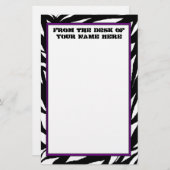 Zebra print briefpapier (Voorkant / Achterkant)