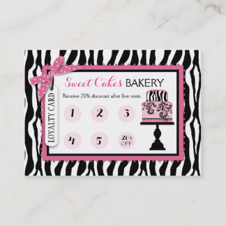 Zebra Print Cake Bakery Business Loyalty