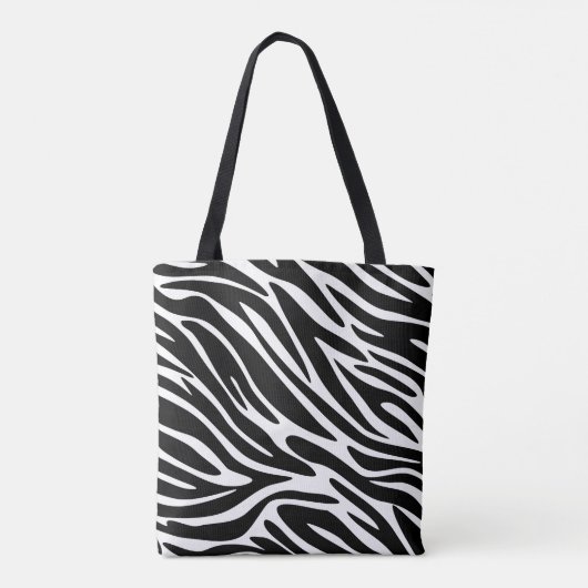 Zebra Print Canvas tas (Achterkant)