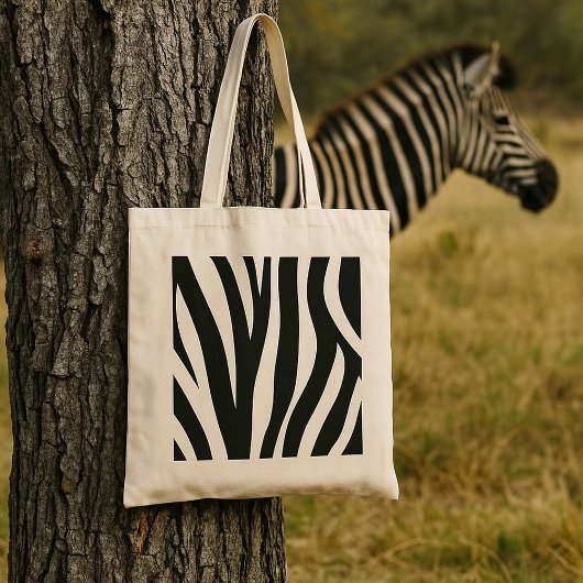 Zebra Print Canvas tas