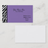 Zebra Print Clean - Paars Visitekaartje (Voorkant / Achterkant)
