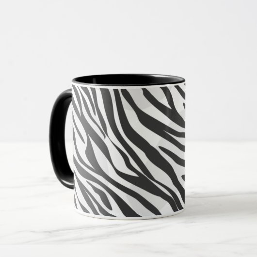 Zebra Print Combo Mok, 325 ml Mok (Voorkant links)