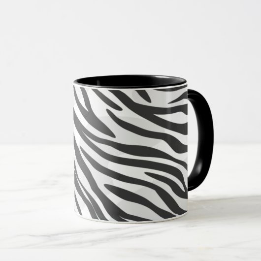 Zebra Print Combo Mok, 325 ml Mok (Voorkant rechts)