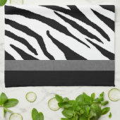 Zebra Print Cuisine Serviette Argent Conception (Plié)
