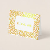 Zebra Print Dank je Folie Kaarten (Voorkant)