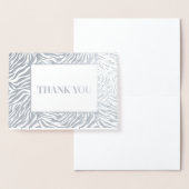 Zebra Print Dank je Folie Kaarten (Display)