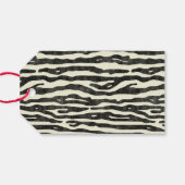 Zebra Print Dank u Bruiloft Elegante Streep Cadeaulabel (Achterkant Horizontaal)