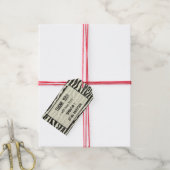 Zebra Print Dank u Bruiloft Elegante Streep Cadeaulabel (Met Touw)