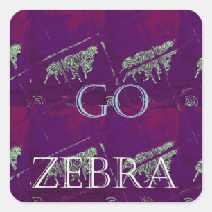 Zebra Print Decor: een leuk ontwerp Vierkante Sticker