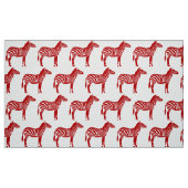 Zebra Print - Deep Red en White Stof (Fat Quarter)