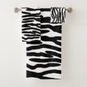 Zebra Print Design Bad Handdoek (Insitu)