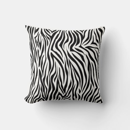 Zebra Print Design Jeter oreiller Décor à la maiso (Recto)