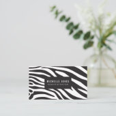 Zebra Print Designer Stylist Visitekaartjes (Staand voorkant)