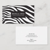 Zebra Print Designer Stylist Visitekaartjes (Voorkant / Achterkant)