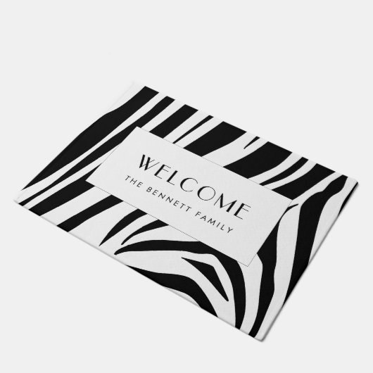  zebra print deurmat (Schuin)