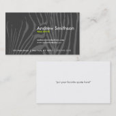 ZEBRA PRINT Donkergrijs Visitekaartje (Voorkant / Achterkant)