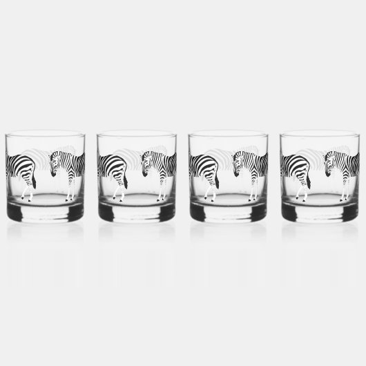 Zebra Print Drinkware Set Whisky Glas (Rechts)