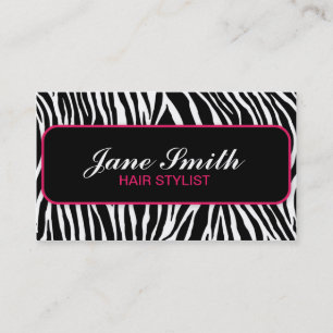 Zebra Print elegant stijlvol modern Visitekaartje