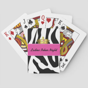 Zebra Print- en crown-dames speelkaarten
