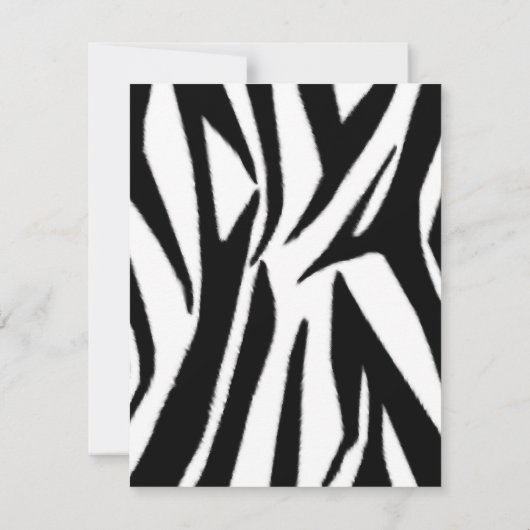 Zebra Print en hot roze Mode zaterdag uitnodigen Kaart (Achterkant)