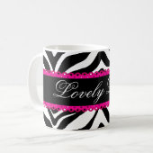 Zebra Print en Lace Koffiemok (Voorkant links)