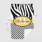 Zebra Print en Stip Patroon Golfhanddoek (Insitu)