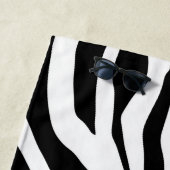 Zebra Print en Stip Patroon Strandlaken (In situ)