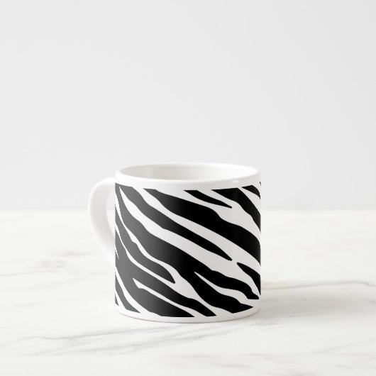 Zebra Print Espresso Mok (Voorkant links)