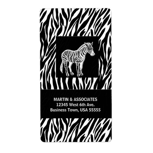 Zebra Print Executive Shipping Etiket (Voorkant)