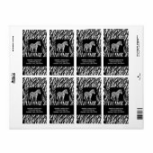 Zebra Print Executive Shipping Etiket (Full Sheet)